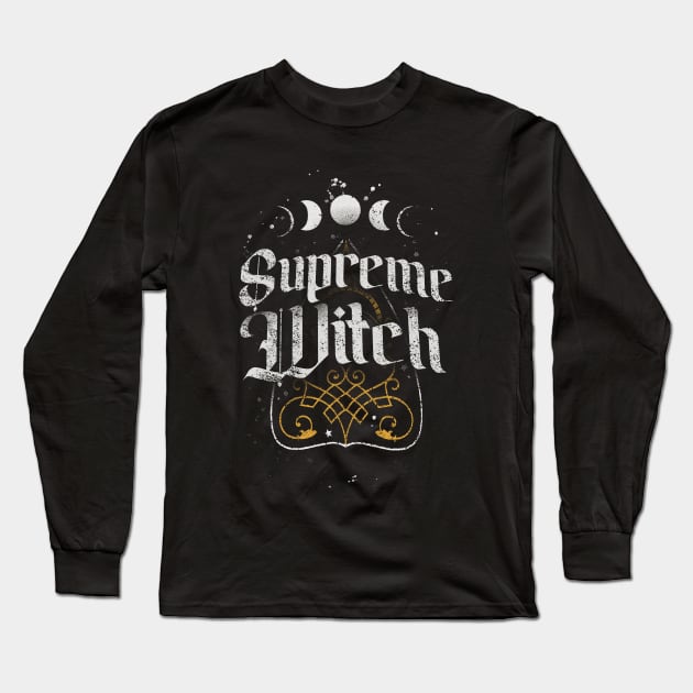 Grandma Supreme Witch Long Sleeve T-Shirt by DarkArtsnCrafts